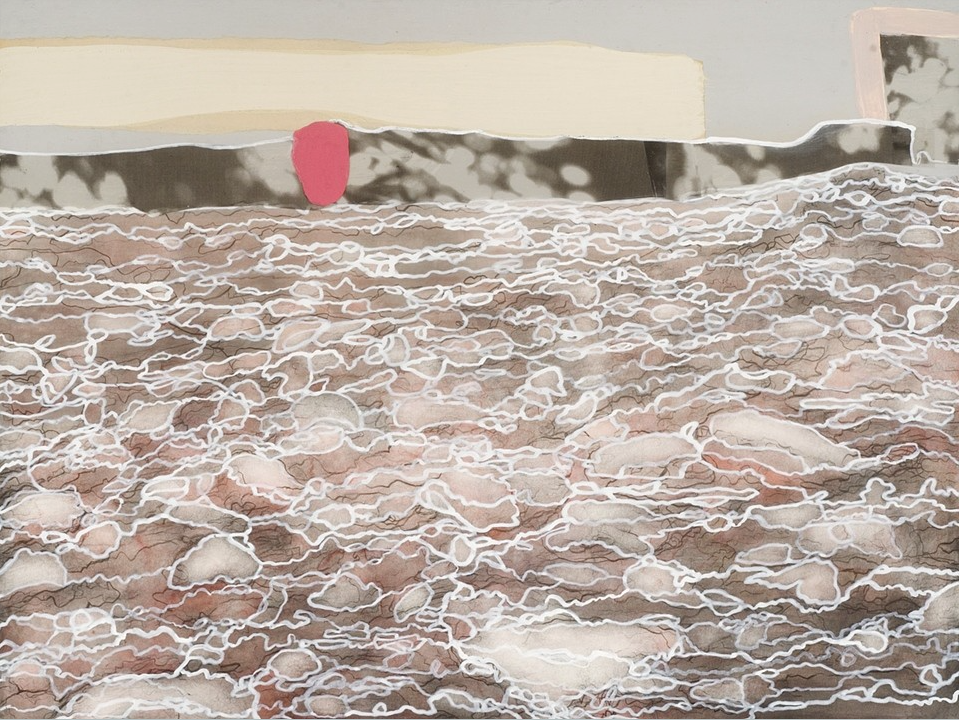 The scene moves up against the horizon wavering